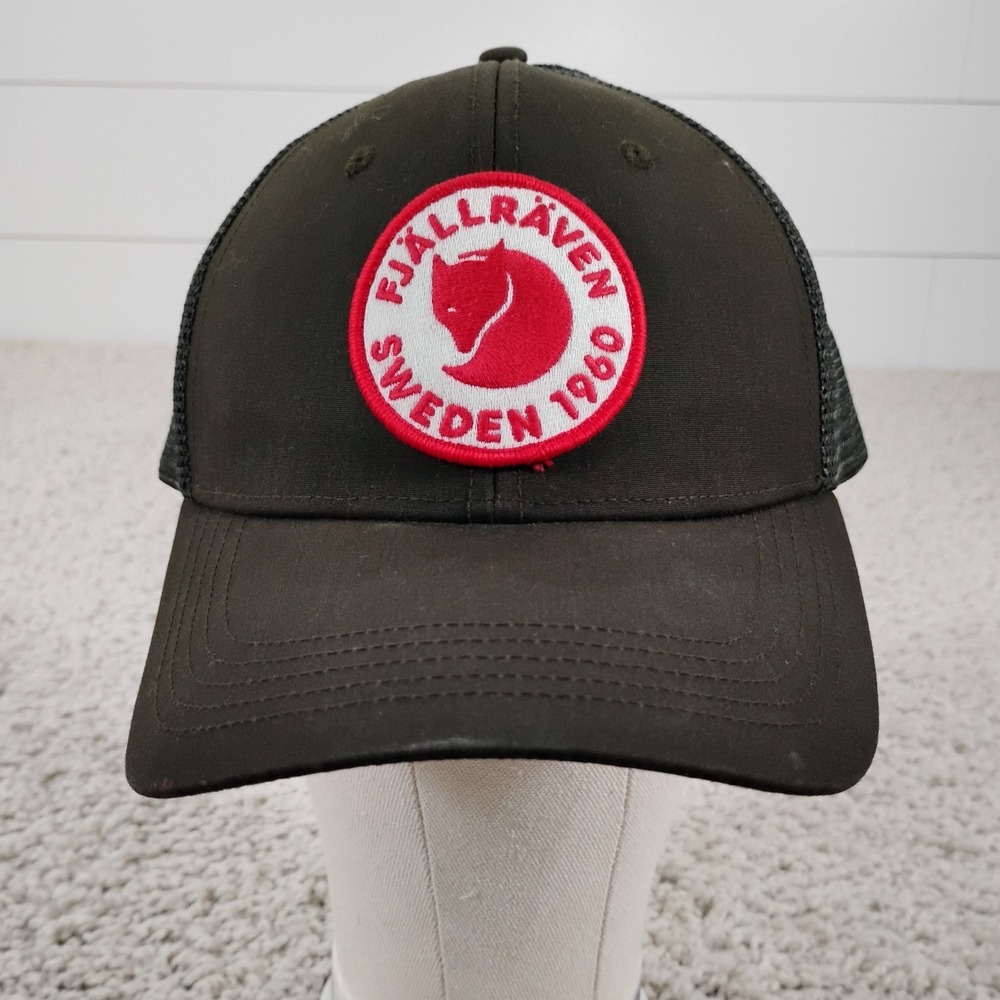 Fjallraven Hat Cap Snap Back XL Green Mesh Trucker Patch Logo Hiking Outdoor